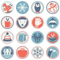 Winter Season - Circle Icons