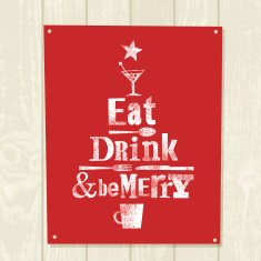 Xmas tree eat drink be merry illustration vector design