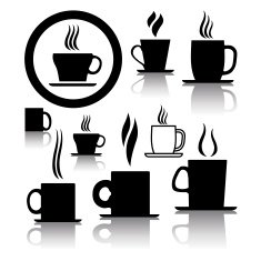 vector set of cup icons