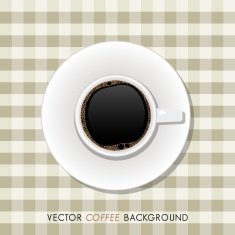 Vector coffee cup top view N2
