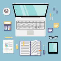 Business workplace flat