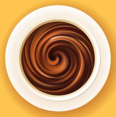 Vector background of mixed cream in bowl