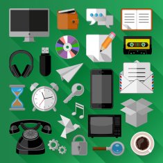 Flat icons bundle Business concept