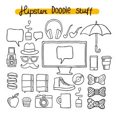 Hipster design doodle elements