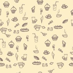 Cofee cup pattern for print