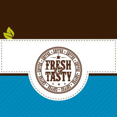 Vector coffee label N25