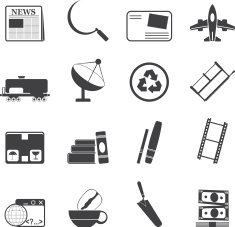 Silhouette Business and industry icons