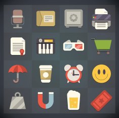 Flat icons set 6 N3