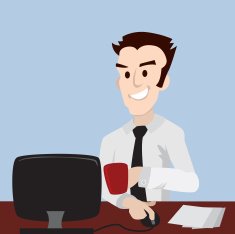 business man with coffee