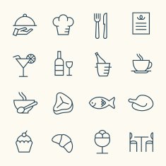 Restaurant icons N17