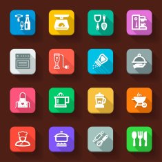 Cooking flat icons