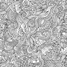 Seamless fashion things background