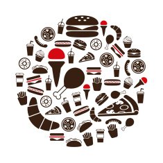 breakfast icons in circle N2