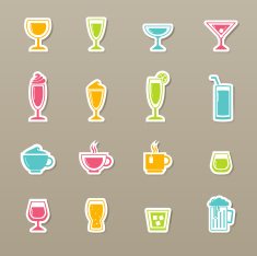 drink icons set N13
