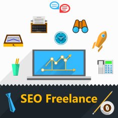 Vector flat icons for freelance and SEO N2
