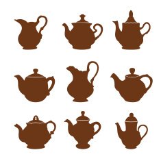 Set of teapot icons