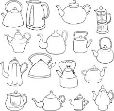 set of teapots N5