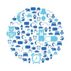 sleep icons in circle