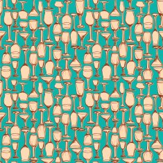 seamless vector pattern with wineglass