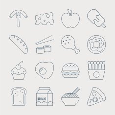 food line icon set N15