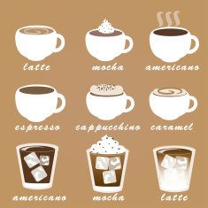 Morning coffee vector set