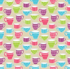 Cups seamless pattern N6