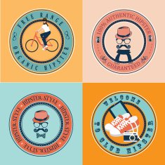 Hipster badge collection