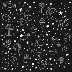Abstract background of birthday party in vector