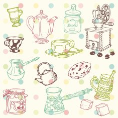 Doodled Tea and Coffee