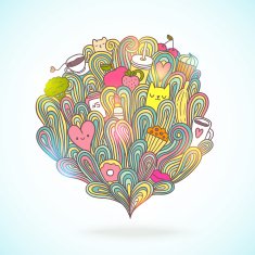 abstract illustration about girl dreams and wishes N4