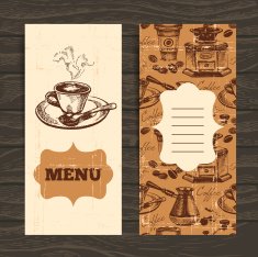 Hand drawn vintage coffee background N18