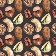 Seamless pattern with nuts N8
