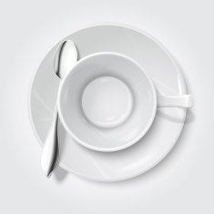 Realistic empty white cup N2