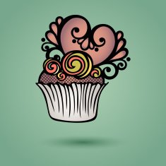 Vector Decorative Ornate Cake N4