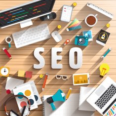 Desktop top view working for seo