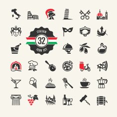 Italy - travel web icon set
