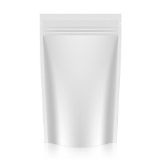 Blank stand up pouch foil packaging with zipper