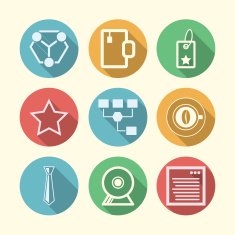 Vector icons for freelance and business N2