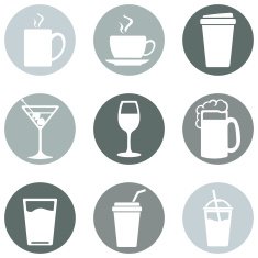 Vector Set of Drinks Icons N21