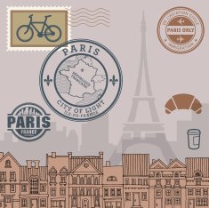 Paris stamps set