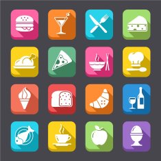 Food "Flat Icon" set