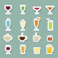 Drink icons sticker