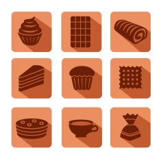 confectionery icon set