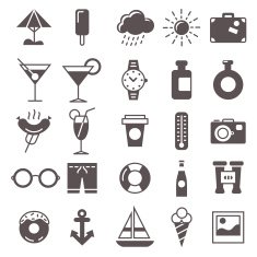 the set of recreation icons