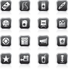 Simple Cinema and Movie Icons N2