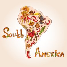 South america sketch concept