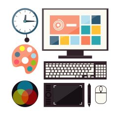 Set of colorful graphic web design icons N2
