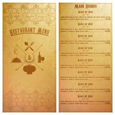 Restaurant menu design N164