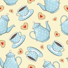 seamless vector tea pattern N6