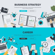 Flat design illustration concepts for business and career